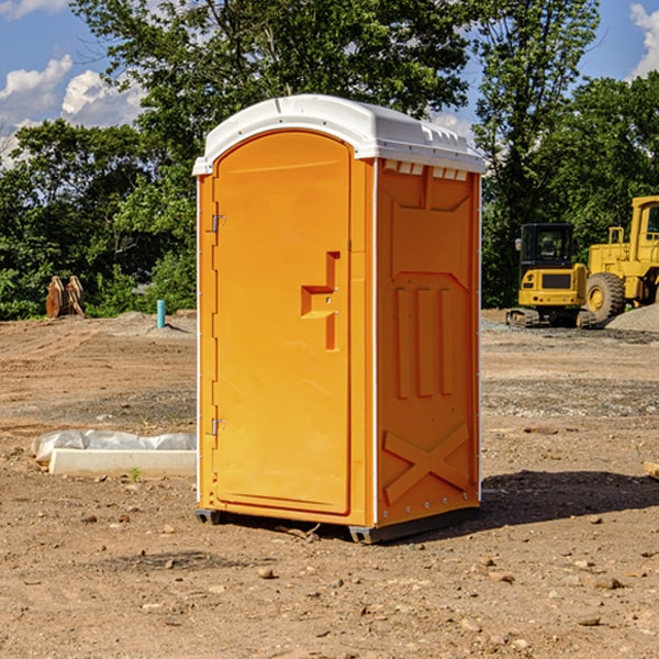 how often are the portable restrooms cleaned and serviced during a rental period in Sanbornville